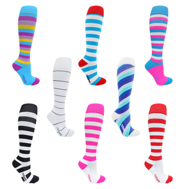 Stripe Graduated Compression Socks - 20-30mmHg - (10 Styles)